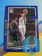 2020-21 Donruss Optic DeMar DeRozan #36 Blue Velocity Prizm Spurs